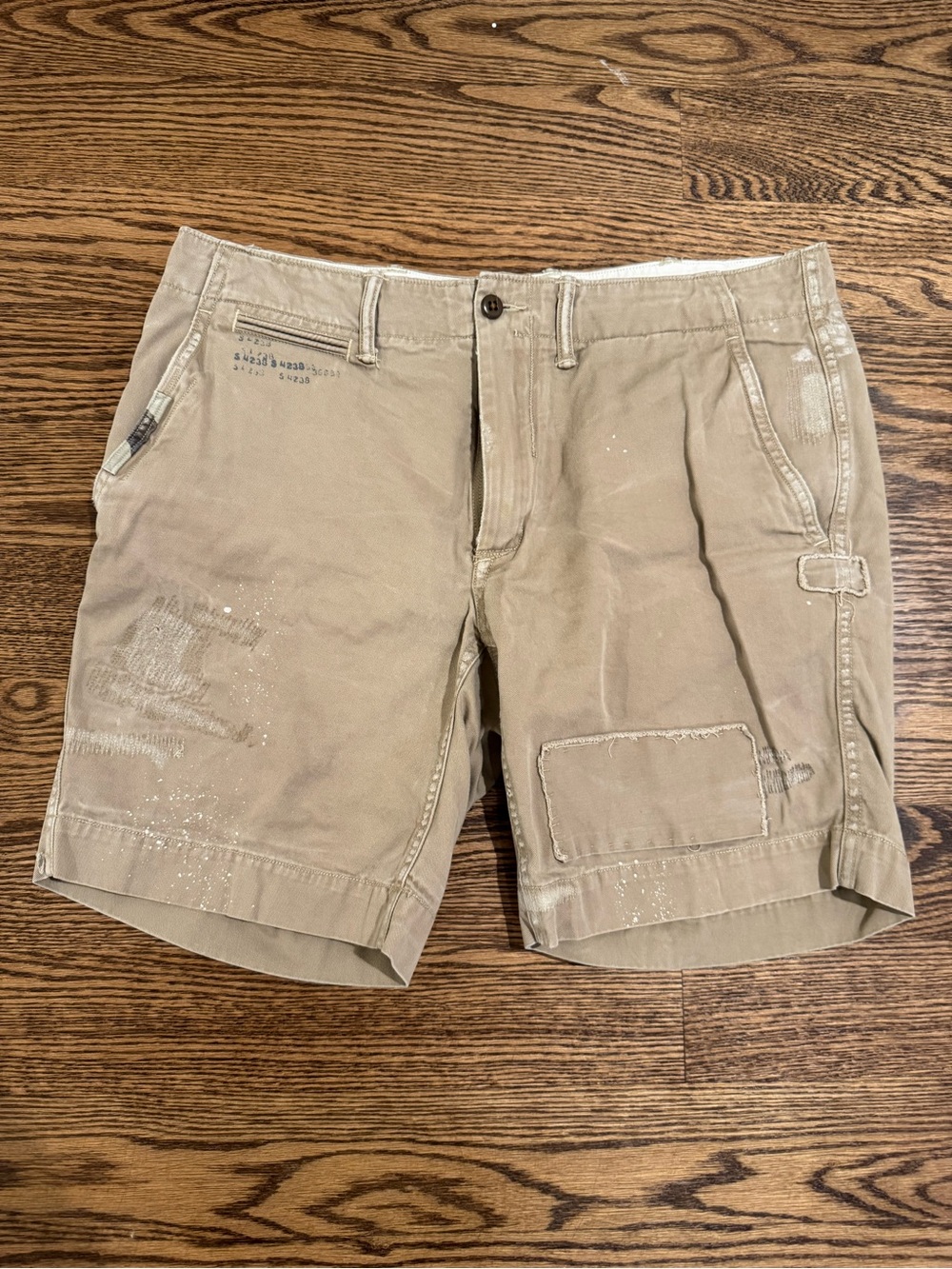 Polo Ralph Lauren Distressed Utility Shorts Mens 33 Khaki Military Cargo